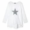 Chalk UK Robyn Giant Star Top - White/ Grey Star