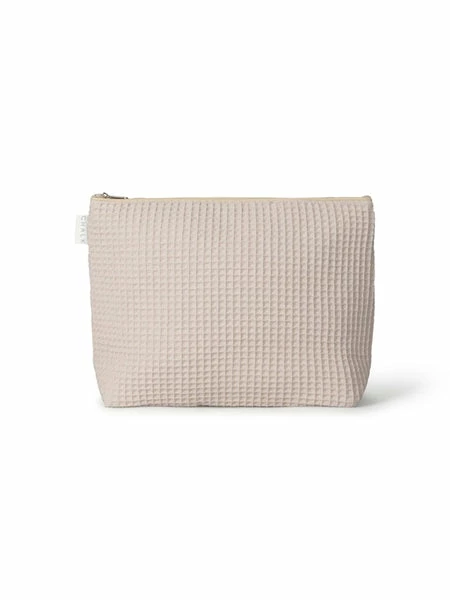 Chalk UK Large Waffle Wash Bag - Stone 3 Chalk UK Large Waffle Wash Bag - Stone
