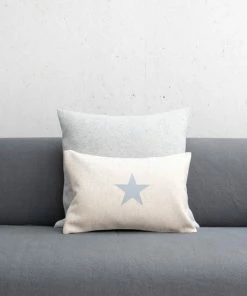 Chalk UK Oblong Felt Cushion With Star - Oatmeal