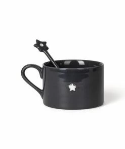 Chalk UK Charcoal & White Star Mug