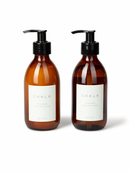Chalk UK Amber Glass Hand And Body Wash - Fig & Olive 3 Chalk UK Amber Glass Hand And Body Wash - Fig & Olive