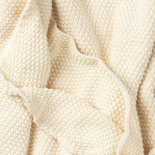 Chalk UK Cotton Knit Blanket - Cream 3 Chalk UK Cotton Knit Blanket - Cream