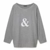 Chalk UK Ruby Ampersand Sweatshirt - Marl/ White Text