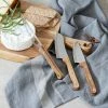 Nicolas Vahé Cheese Knives Set Of 3 In Gift Box, W. Acacia Wood Handles