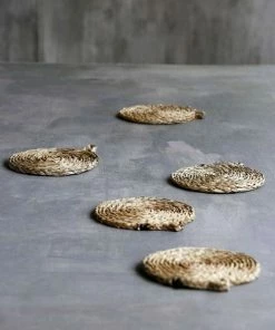 Nicolas Vahé Set of 2 Natural Acain Coasters