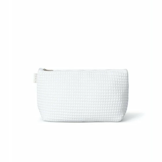 Chalk UK Medium White Waffle Wash Bag 3 Chalk UK Medium White Waffle Wash Bag