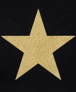Chalk UK Robyn Top- Black With Giant Gold Star