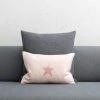 Chalk UK Oblong Felt Pink Cushion With Star - Rose Gold 2 Chalk UK Oblong Felt Pink Cushion With Star - Rose Gold