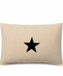 Chalk UK Rectangle Star Cushion In Natural