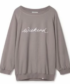 Chalk UK Nancy Weekend Sweatshirt - Mouse/ White Text