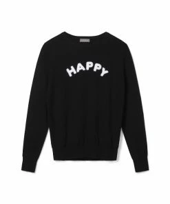 Chalk UK Happy Jumper Black