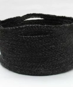 Chalk UK Jute Floor Baskets Black