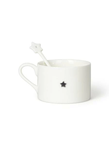 Chalk UK White Grey Star Mug