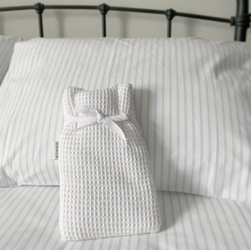 Chalk UK White Waffle Cover Hot Water Bottle 6 Chalk UK White Waffle Cover Hot Water Bottle