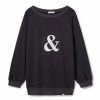 Chalk UK Nancy Ampersand Sweatshirt - Charcoal/ White Text