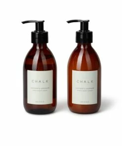 Chalk UK Amber Glass Hand And Body Lotion - Lavender & Geranium