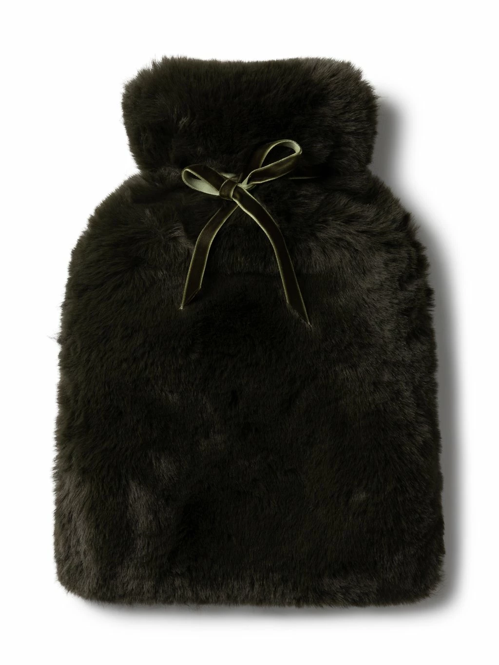 Chalk UK Dark Olive Faux Fur Hot Water Bottle 3 Chalk UK Dark Olive Faux Fur Hot Water Bottle