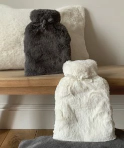 Chalk UK Off-White Faux Fur Hot Water Bottle