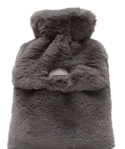 Chalk UK Charcoal Faux Fur Hot Water Bottle