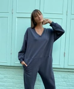 Chalk UK Charcoal Chalk All In One Jersey Jumpsuit