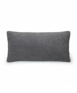 Chalk UK Grey Sheepskin Long Rectangular Cushion