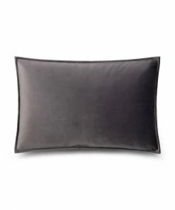 Chalk UK Charcoal Grey Velvet Rectangle Cushion