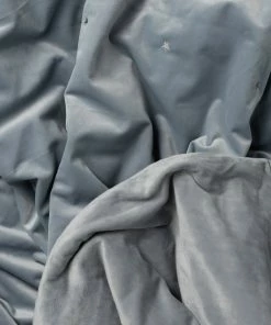 Chalk UK Dusky Blue Velvet Star Throw