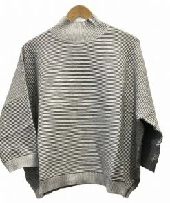 Chalk UK Vicki Cotton Jumper Silver Grey