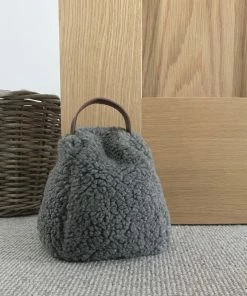 Chalk UK Grey Sheepskin Doorstop