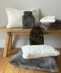 Chalk UK Dark Olive Faux Fur Hot Water Bottle 9 Chalk UK Dark Olive Faux Fur Hot Water Bottle