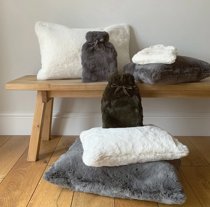 Chalk UK Dark Olive Faux Fur Hot Water Bottle 5 Chalk UK Dark Olive Faux Fur Hot Water Bottle