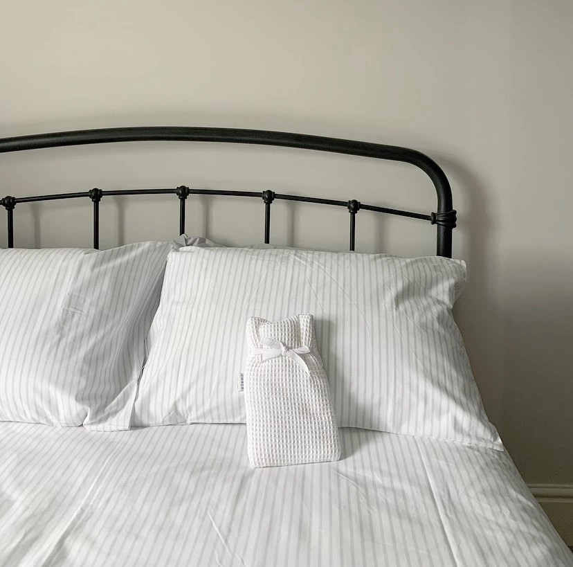 Chalk UK White Waffle Cover Hot Water Bottle 4 Chalk UK White Waffle Cover Hot Water Bottle