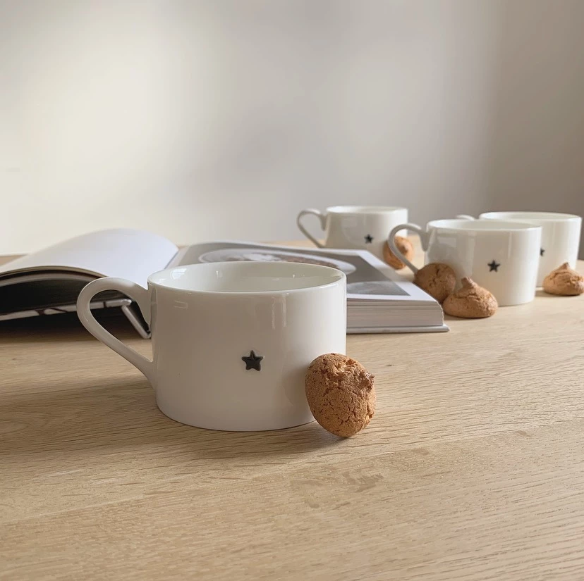 Chalk UK White Porcelain Star Mug 5 Chalk UK White Porcelain Star Mug