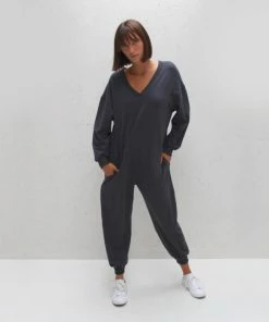 Chalk UK Charcoal Chalk All In One Jersey Jumpsuit